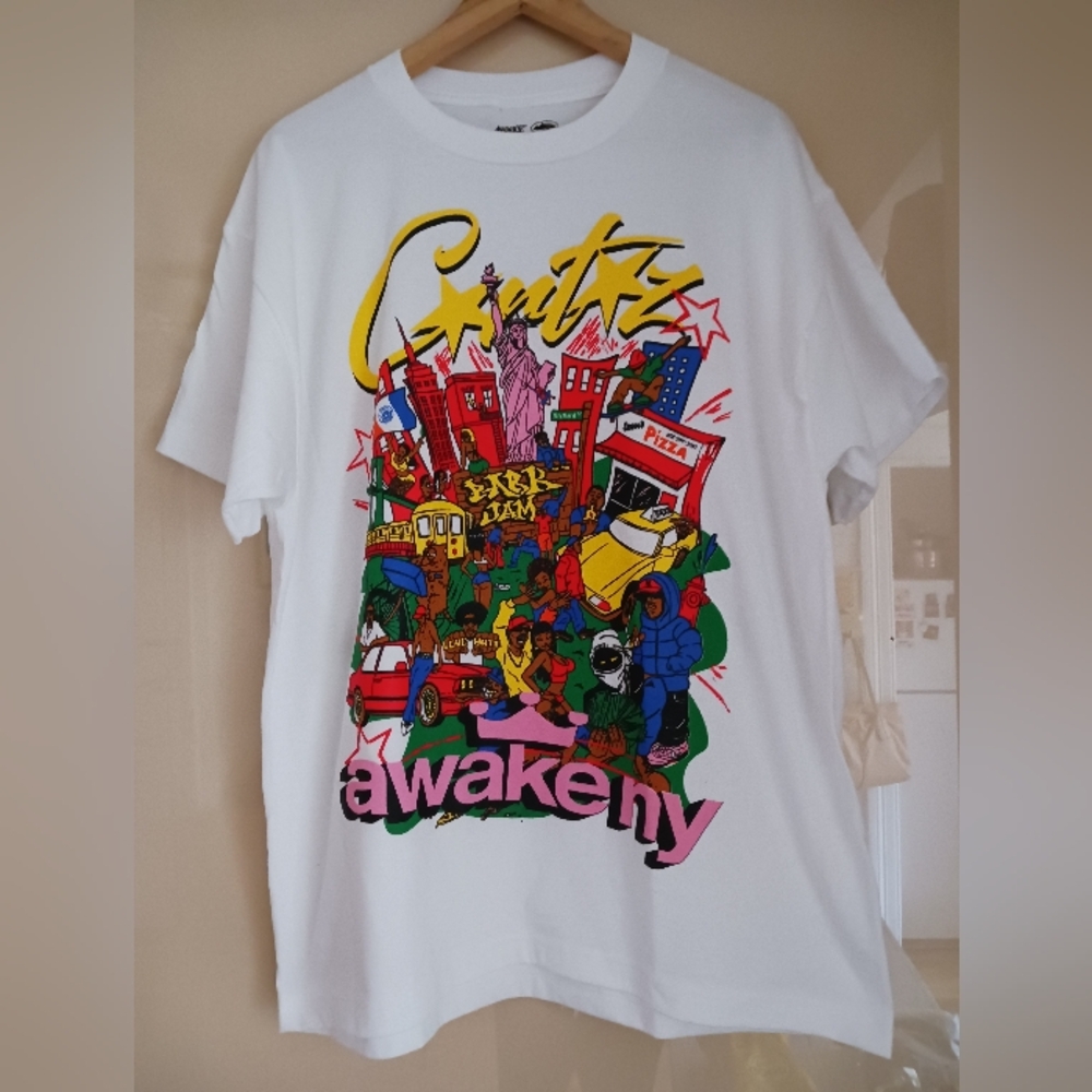 AWAKE  x CORTEIZ white T Shirt Size L